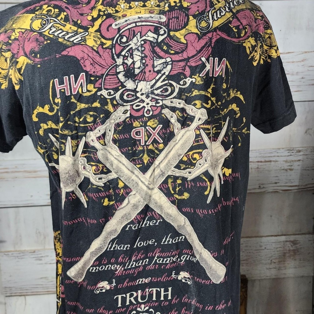 Xavier black t shirt good condition medium true size @2